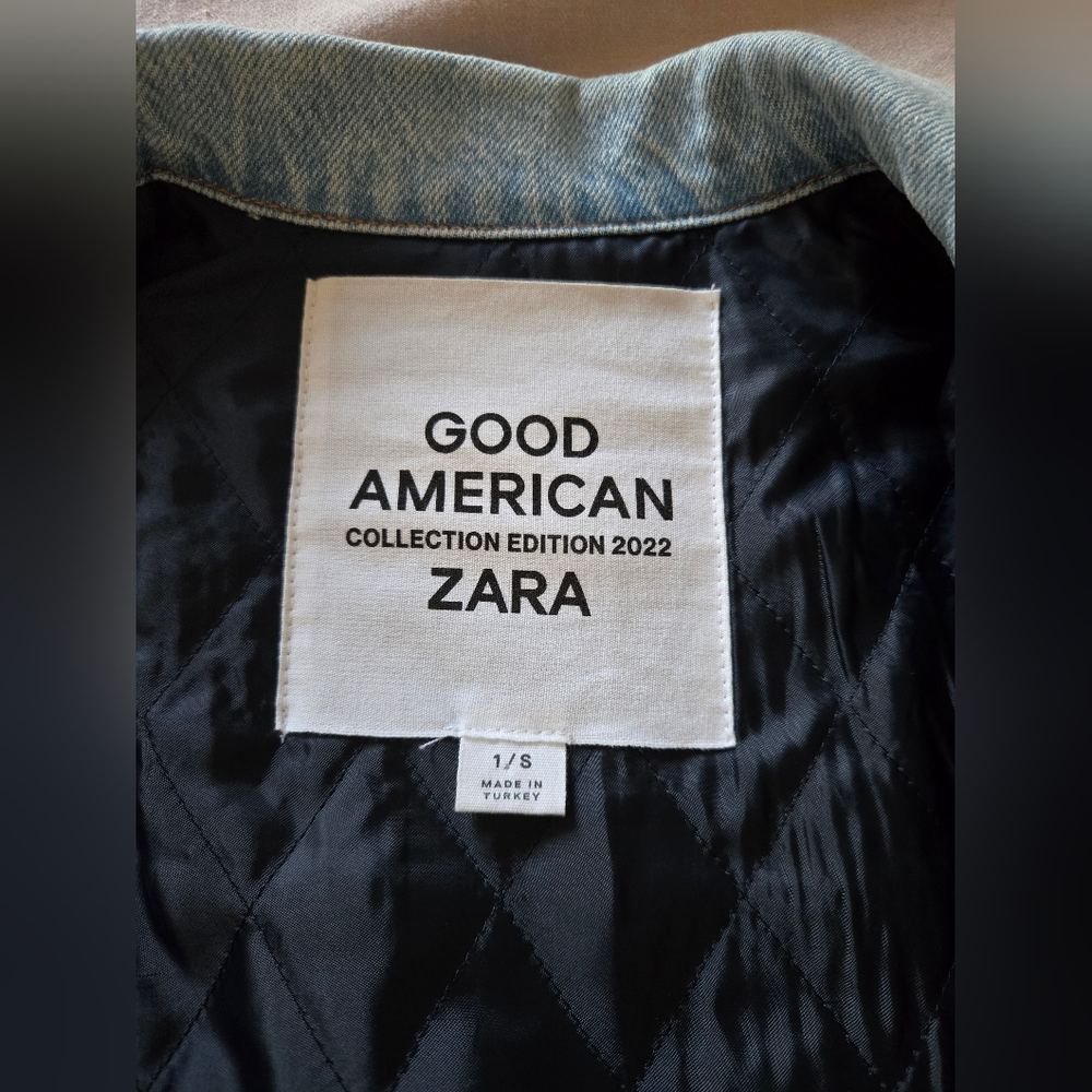 ZARA X GOOD AMERICAN ZW DENIM SHACKET, Small - Picture 9 of 15